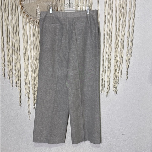 Lafayette 148 New York NWOT Soft Gray Dalton Linen/Wool Blend Trouser Size 14 - Picture 7 of 12